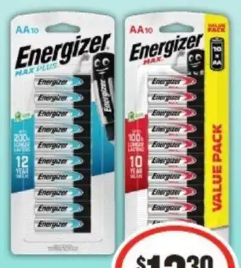IGA Energizer Max or Max Plus AA or AAA Batteries 8-10 Pack Selected Varieties offer