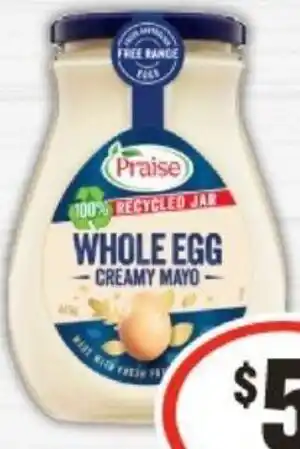 IGA Praise Whole Egg Creamy Mayo 445g offer