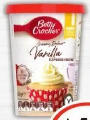 IGA Betty Crocker Creamy Deluxe Frosting 400g Selected Varieties offer