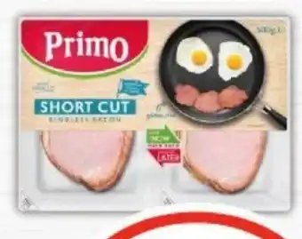 IGA Primo Short Cut, Middle Rindless or Wood Smoked Pan-Sized Bacon 500g offer