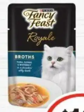 IGA Purina Fancy Feast Tuna, Surimi, & Whitebait in Broth 40g offer