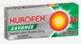IGA Nurofen Zavance Ibuprofen Caplets or Tablets 12 Pack offer