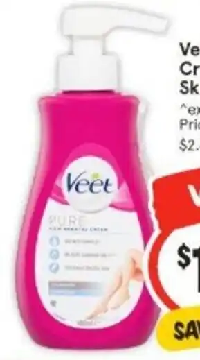 IGA Veet Hair Removal Cream for Sensitive Skin 400mL offer