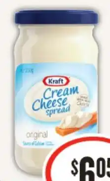 IGA Kraft Cream Cheese Spread 250g offer