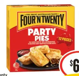 IGA Four'N Twenty Party Pies 12 Pack offer