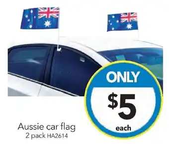Cheap as Chips Aussie car flag 2 pack HA2614 offer