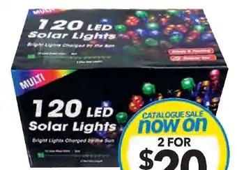 Cheap as Chips solar string lights 120 LED multi coloured offer
