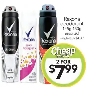 Cheap as Chips Rexona deodorant offer