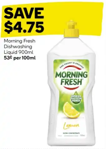 Woolworths Morning Fresh Dishwashing Liquid 900ml offer