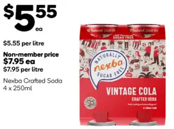 Woolworths Nexba Crafted Soda 4 x 250ml offer