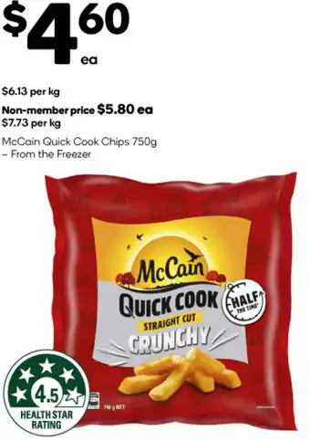 Woolworths McCain Quick Cook Chips 750g offer