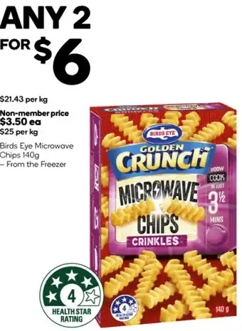 Woolworths Birds Eye Microwave Chips 140g offer