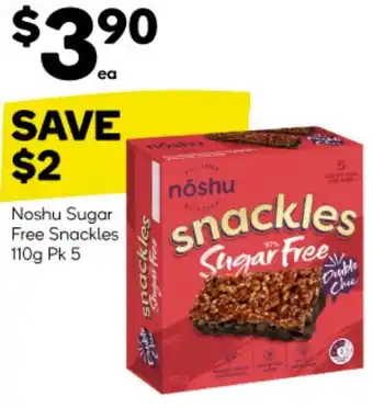 Woolworths Noshu Sugar Free Snackles 110g Pk 5 offer