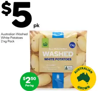 Woolworths Australian Washed White Potatoes 2 kg Pack offer
