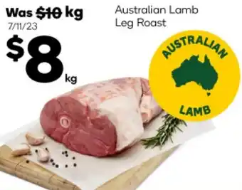 Woolworths Australian Lamb Leg Roast offer