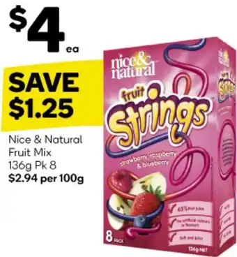 Woolworths Nice & Natural Fruit Mix 136g Pk 8 offer