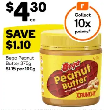 Woolworths Bega Peanut Butter 375g offer