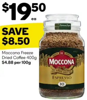 Woolworths Moccona Freeze Dried Coffee 400g offer