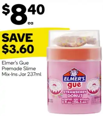 Woolworths Elmer's Gue Premade Slime Mix-Ins Jar 237ml offer