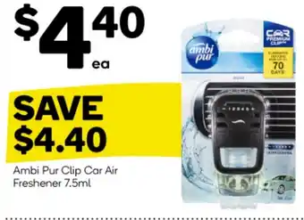 Ambi Pur Clip Car Air Freshener 7.5ml