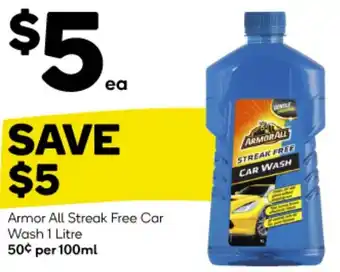 Woolworths Armor All Streak Free Car Wash 1 Litre offer