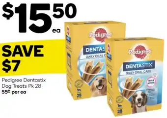 Woolworths Pedigree Dentastix Dog Treats Pk 28 offer