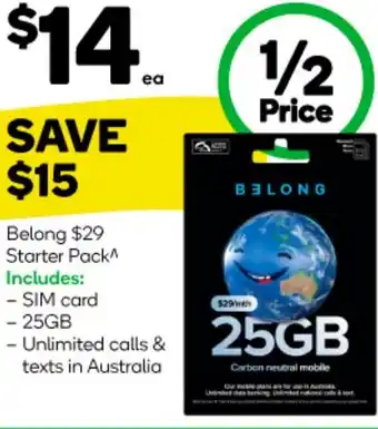 Woolworths Belong Starter Pack offer