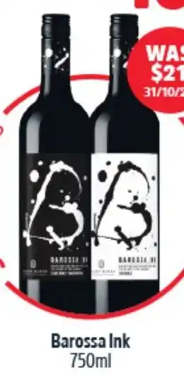 Woolworths Barossa Ink 750ml offer