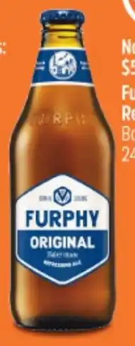Woolworths Furphy Refreshing Ale Bottles 24x375ml offer
