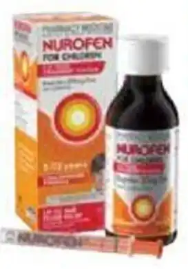 Discount Drug Stores Nurofen for Children 5-12 Years Strawberry Flavour 200ml offer