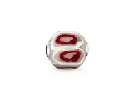 Bevilles Jewellery Thomas Sabo Karma Bead "Glass Bead Red, Beige, White" offer