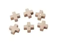 LivingStyles VTWonen Wooden Cross Magnet Set, 6 Piece, Natural offer