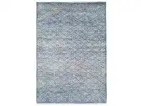 LivingStyles Farrow Hand Knotted Wool Modern Rug, 163x91cm, Blue offer