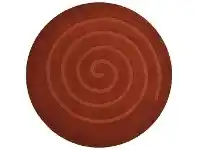 LivingStyles Swirl Hand Woven Wool Round Rug, 160cm, Rust offer