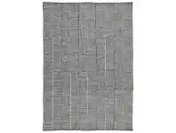 LivingStyles Nimmi Hand Woven Wool Rug, 290x200cm, Ink Blue / Ivory offer
