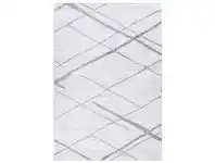 LivingStyles Kimberley Draft Line Modern Rug, 230x160cm, Silver / White offer