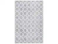 LivingStyles Kimberley Moroccan Trellis Modern Rug, 290x200cm, Silver offer