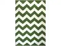 LivingStyles Curl Chevron Modern Cotton Rug, 165x115cm, Green offer