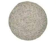 LivingStyles Plait Handwoven Round Wool Rug, 100cm, Natural offer