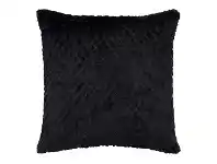 LivingStyles Azariah Plush Scatter Cushion, Black offer