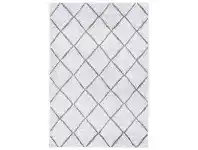 LivingStyles Kimberley Criss Cross Modern Rug, 330x240cm, Silver offer