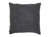 LivingStyles Waffle Plush Fabric Scatter Cushion, Navy offer
