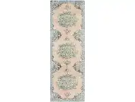 LivingStyles Avenue No.706 Tribal Runner Rug, 500x80cm, Salmon / Blue offer