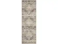 LivingStyles Avenue No.703 Tribal Runner Rug, 500x80cm, Charcoal / Pink offer