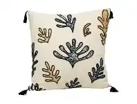 LivingStyles Fern Embroided Cotton Scatter Cushion offer