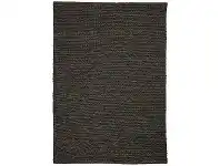 LivingStyles Rockport Handmade Leather Rug, 225x155cm, Black offer