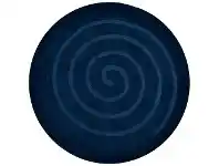 LivingStyles Swirl Hand Woven Wool Round Rug, 160cm, Navy offer