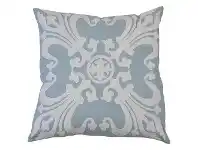 LivingStyles Provence Embroider Cotton Linen Scatter Cushion Cover, Duck Egg Blue offer