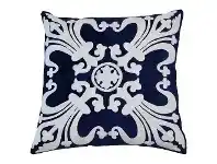 LivingStyles Provence Embroider Velvet Scatter Cushion Cover, Navy offer