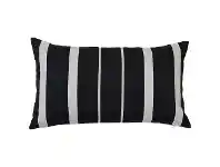 LivingStyles Cancun Fabric Indoor / Outdoor Lumbar Cushion Cover, Black / Ecru offer